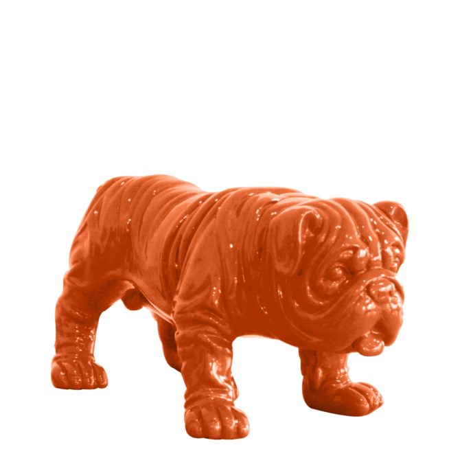 Figura Bulldog Kuatéh Troy 23x14x11 cm Naranja