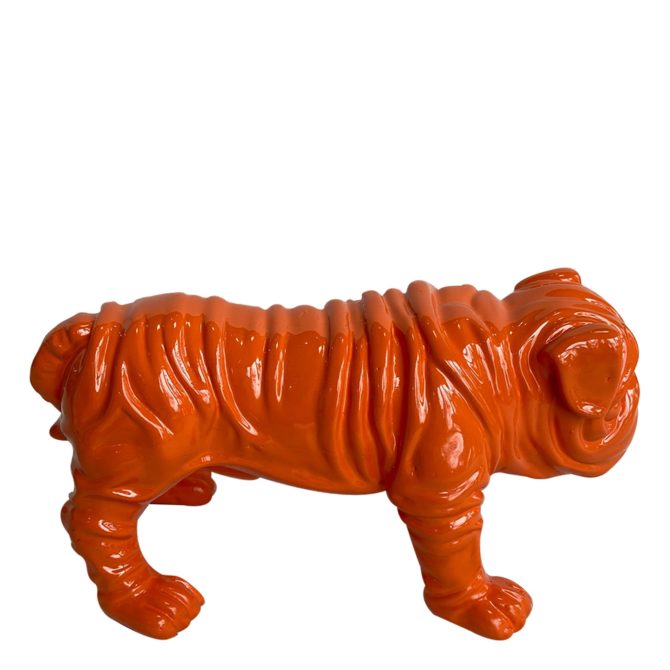 Figura Bulldog Kuatéh Troy 23x14x11 cm Naranja - Imagen 2