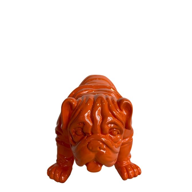 Figura Bulldog Kuatéh Troy 23x14x11 cm Naranja - Imagen 3