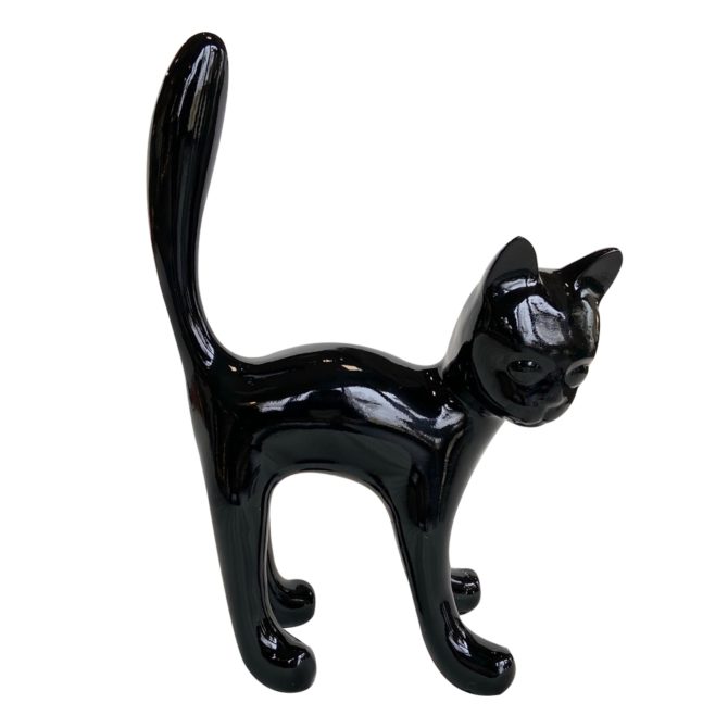 Figura Gato Kuatéh Bastis 22x12x31 cm Negro - Imagen 2