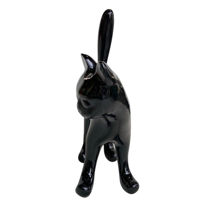 Figura Gato Kuatéh Bastis 22x12x31 cm Negro - Imagen 3