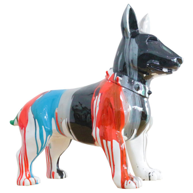 Figura Bull Terrier Kuatéh Shae 59x23x51 cm Multicolor