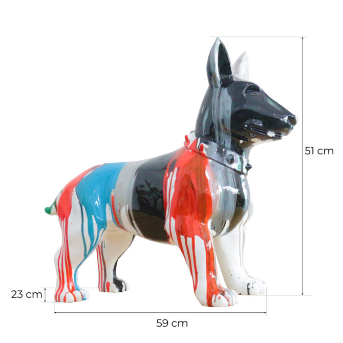 Figura Bull Terrier Kuatéh Shae 59x23x51 cm Multicolor - Imagen 2