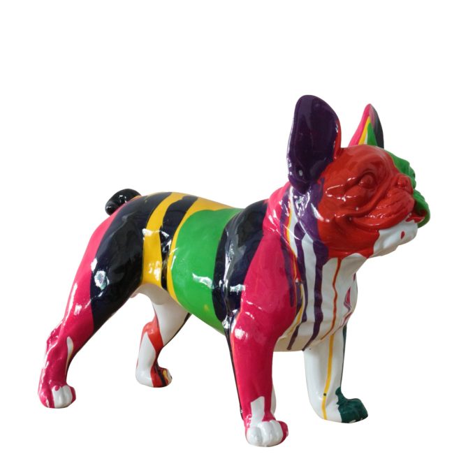 Figura Boston Terrier Kuatéh Bran 52x25x41 cm Multicolor