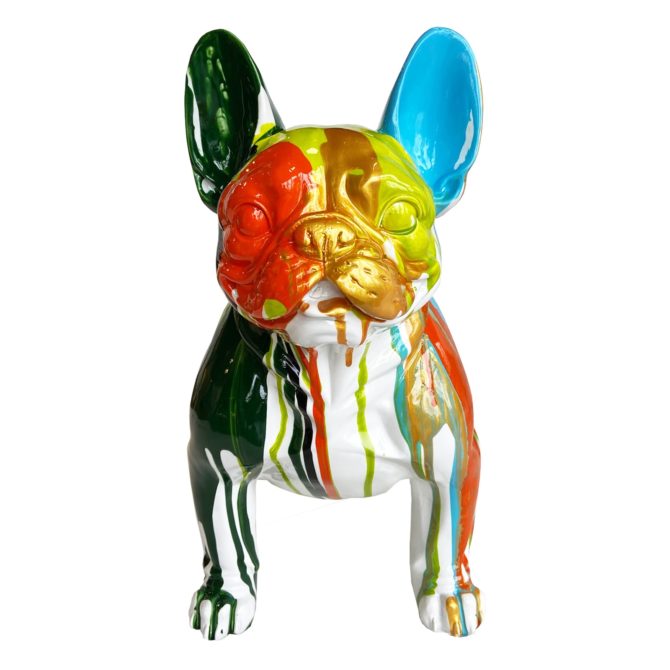 Figura Boston Terrier Sentado Kuatéh Nina 40x29x45 cm Multicolor - Imagen 3