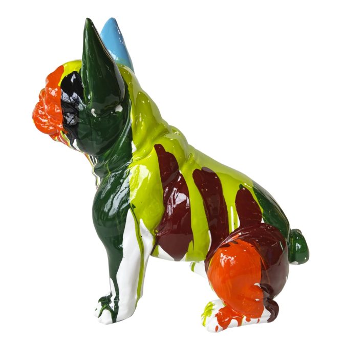 Figura Boston Terrier Sentado Kuatéh Nina 40x29x45 cm Multicolor - Imagen 4