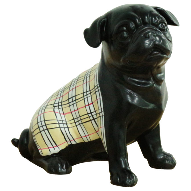 Figura Bulldog Kuatéh Selene 20x13x20 cm Negro