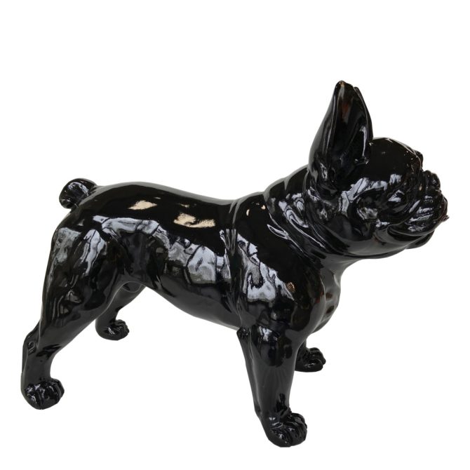 Figura Boston Terrier Kuatéh Osha 52x25x41 cm Negro