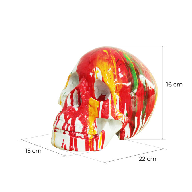 Figura Calavera Kuatéh 22x15x16 cm Multicolor - Imagen 2