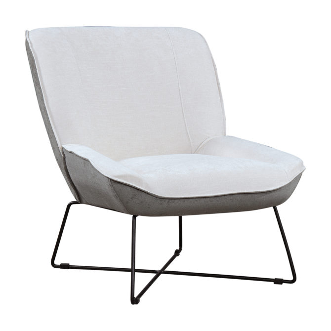 Sillón Marche Pärumm 75x85x85 cm Gris con Patas de Metal