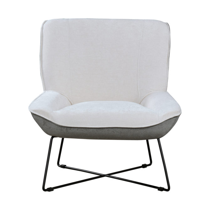 Sillón Marche Pärumm 75x85x85 cm Gris con Patas de Metal - Imagen 2