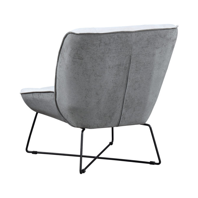 Sillón Marche Pärumm 75x85x85 cm Gris con Patas de Metal - Imagen 3