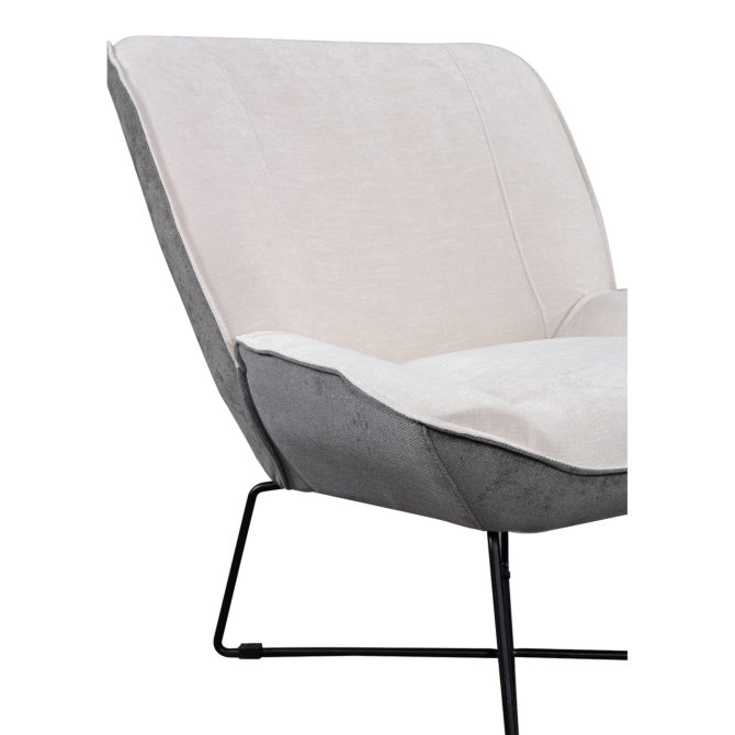 Sillón Marche Pärumm 75x85x85 cm Gris con Patas de Metal - Imagen 5