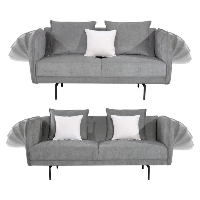 Conjunto de Dos Sofás de 2 y 3 plazas y Sillón Pärumm Marche Gris - Imagen 2