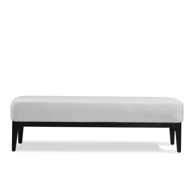 Banco de Pie de Cama Descalzador Tapizado Delft Pärumm Gris Perla 153x46x46 cm - Imagen 5