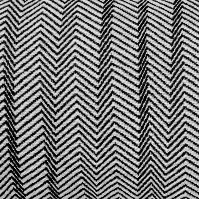 Funda de Cojín con Estampado Zigzag Kuatéh Breda 55x30 cm Negro y Blanco - Imagen 5