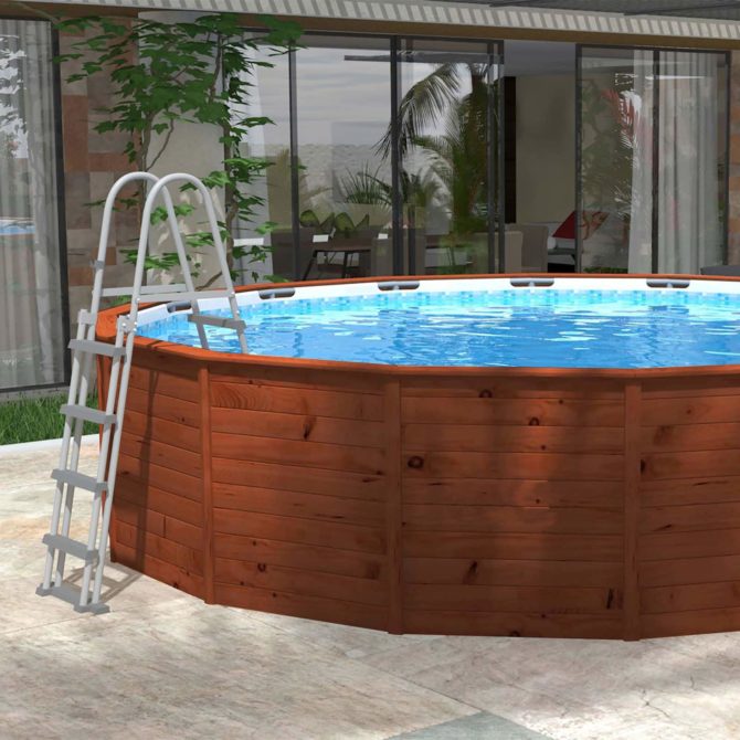 Piscina Madera Panelada K2O con Depuradora de Arena 475×127 cm y Escalera - Imagen 2