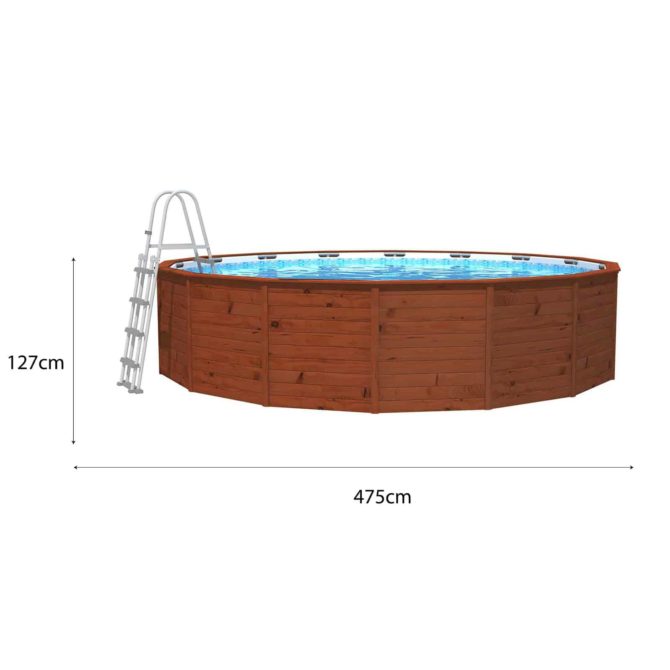 Piscina Madera Panelada K2O con Depuradora de Arena 475×127 cm y Escalera - Imagen 4