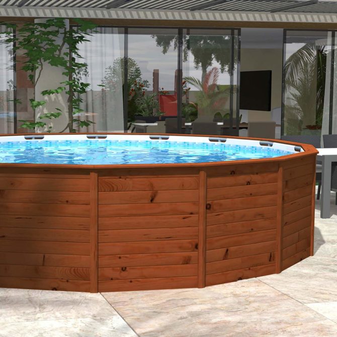 Piscina Madera Panelada K2O con Depuradora de Arena 475×127 cm y Escalera - Imagen 5