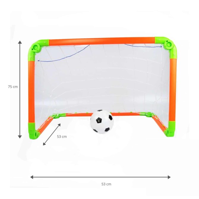 Set Portería Fútbol Hinchable Outdoor Toys con Pelota e Inflador 53x53x75 cm Mayores de 4 Años - Imagen 4