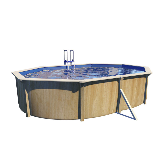 Piscina Desmontable de Acero Ovalada con Depuradora de Arena 490x360x120 cm K2O Irati Con Escalera - Imagen 4