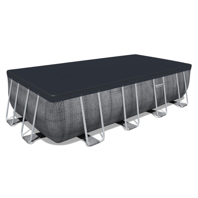 Piscina Desmontable Tubular Bestway Power Steel Diseño Rattan 488x244x122 cm Depuradora de arena de 2.006 L/H - Imagen 4