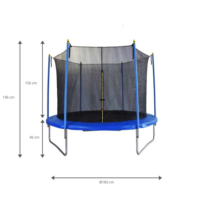 Cama Elástica para Niños Outdoor Toys FLY Ø183x196 cm Trampolín Infantil con Red Seguridad - Imagen 4