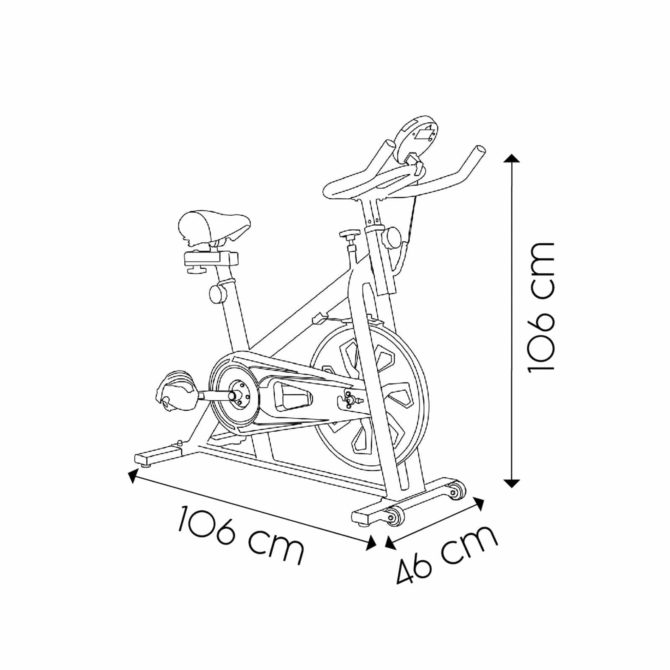 Bicicleta Ciclo Indoor Estática Keboo Serie 300 con Volante de Inercia de 6 kg Asiento y Manillar Ajustable y Pantalla - Imagen 4