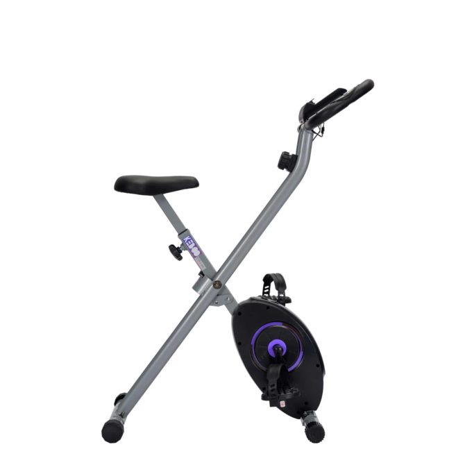 Bicicleta Estática Plegable Keboo Serie 300 Magnética con Pulsómetro de Manillar, 8 Niveles, Asiento Ajustable y Pantalla LCD - Imagen 5