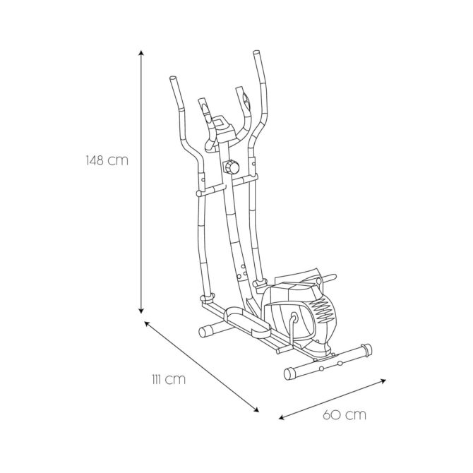 Bicicleta Elíptica Estática Keboo Serie 300 con Volante de Inercia de 3 kg Pulsómetro de Manillar y Pantalla LCD - Imagen 4