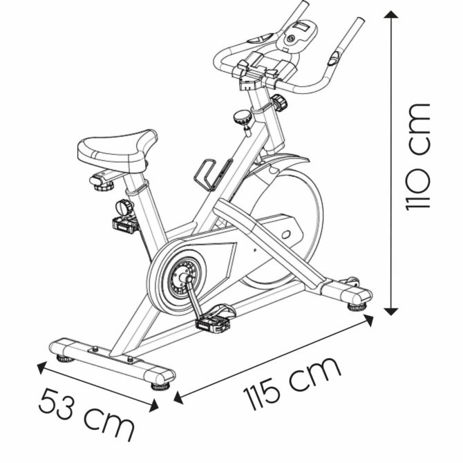 Bicicleta Ciclo Indoor Estática Keboo Serie 900 con Volante de Inercia 18 kg, Asiento y Manillar Ajustable y Pantalla LCD - Imagen 4