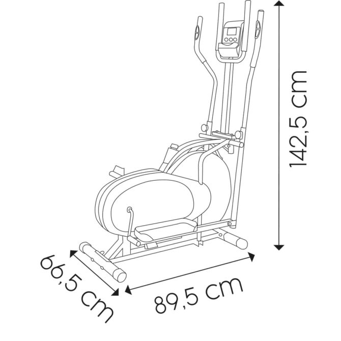 Bicicleta Elíptica Estática Keboo Serie 500 con Volante de Inercia de 5 kg 8 Niveles, Pulsómetro de Manillar y Pantalla LCD - Imagen 4