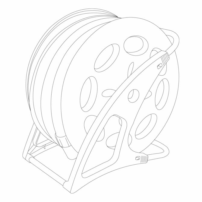 Carrete Enrollador Manguera Flexible y Manguera Kokido Geos de Ø38 mm 9 m - Imagen 3