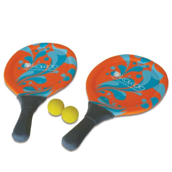 Set de 2 Palas de Neopreno y 2 pelotas para Jugar en la Piscina o la Playa