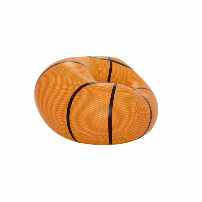 Sillón Hinchable Pelota de Baloncesto Bestway 114x112x66 cm Naranja - Imagen 2