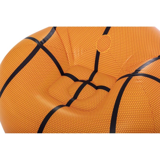 Sillón Hinchable Pelota de Baloncesto Bestway 114x112x66 cm Naranja - Imagen 3