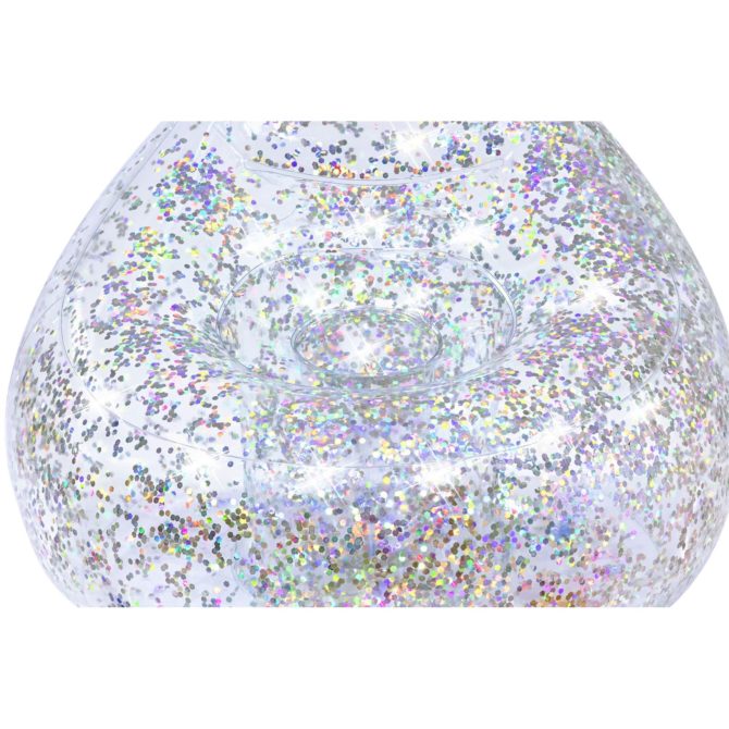 Sillón Hinchable Purpurina Bestway Glitter Dream 72x72x64 cm Transparente Glitter - Imagen 3