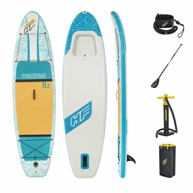 Tabla Paddle Surf Hinchable Bestway Hydro-Force Panorama 340x89x15 cm Con Remo, Bomba de Mano y Bolsa