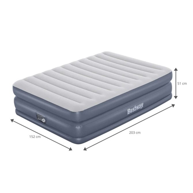 Cama Hinchable Doble Bestway Tritech 203x152x51 cm Con Inflador Eléctrico Integrado - Imagen 4