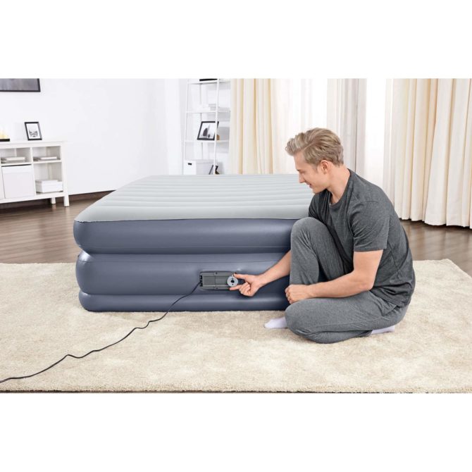 Cama Hinchable Doble Bestway Tritech 203x152x51 cm Con Inflador Eléctrico Integrado - Imagen 2