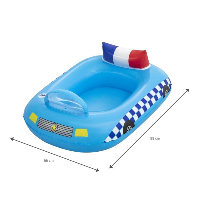 Barca Hinchable Coche de Policía Bestway 88X66X32 cm con Sonido de Sirena Policia Mayores de 3 Años - Imagen 4