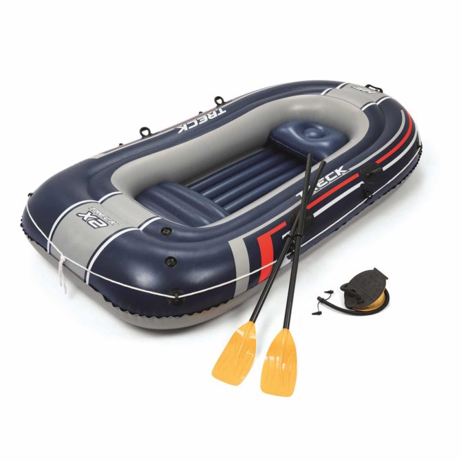 Barca Hinchable con Remos y Bomba Bestway Hydro-Force Trek Set 225 kg 2 Personas