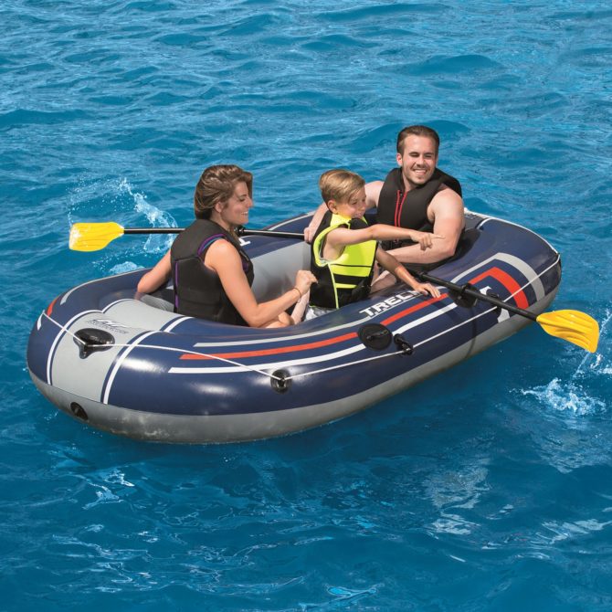 Barca Hinchable con Remos y Bomba Bestway Hydro-Force Trek Set 225 kg 2 Personas - Imagen 2