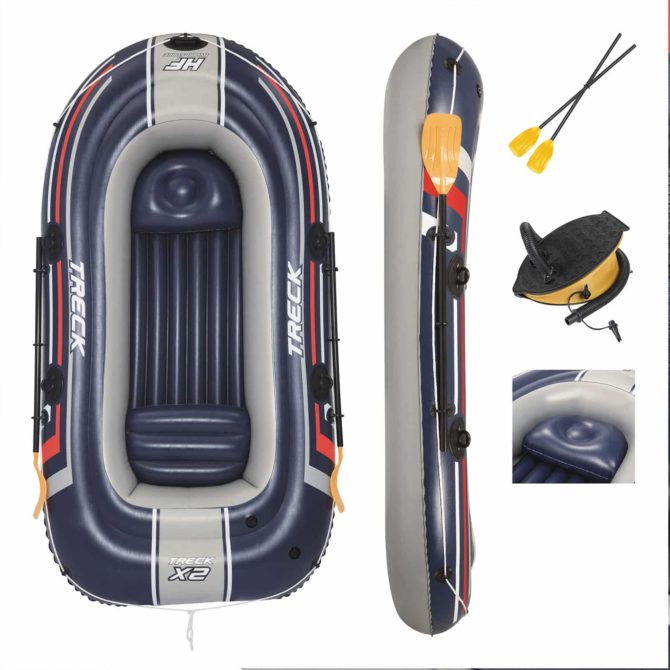 Barca Hinchable con Remos y Bomba Bestway Hydro-Force Trek Set 225 kg 2 Personas - Imagen 3