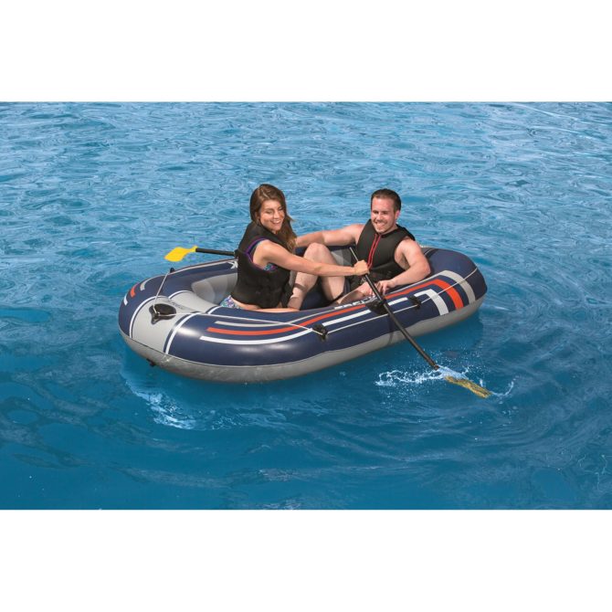 Barca Hinchable Hydro-Force Raft Bestway 228x121x36 cm Con Remos y Bomba de Pie - Imagen 2