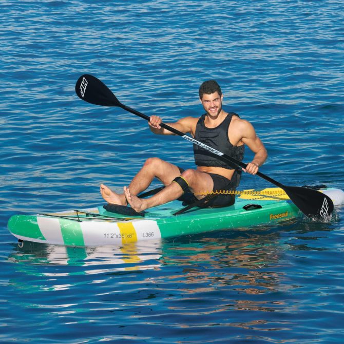 Tabla Paddle Surf Hinchable Bestway Hydro-Force Freesoul Tech 340x89x15 cm Con Remo, Asiento, Bomba y Bolsa - Imagen 5