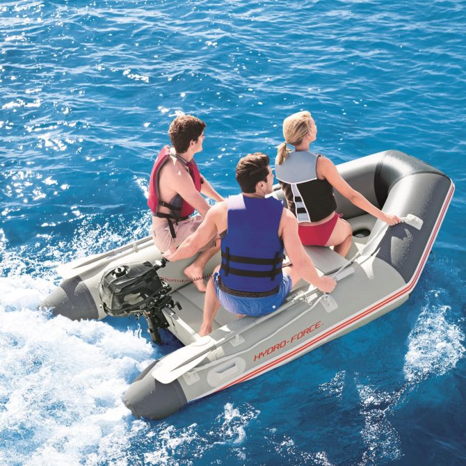 Barca Hinchable Neumática Bestway Hydro-Force Caspian Pro Para 4 Adultos + 1 Niño 2 Remos - Imagen 2