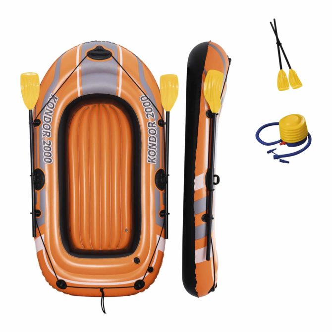 Barca Hinchable Bestway Hydro-Force Kondor 2000 Set 2 Personas Con Remos y Bomba