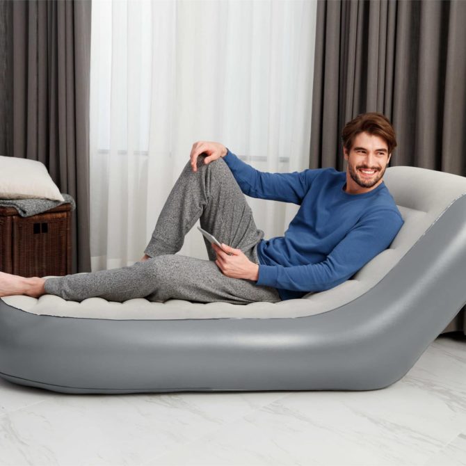 Sofá Chaise Lounger Sport Bestway 165x84x79 cm Gris - Imagen 2