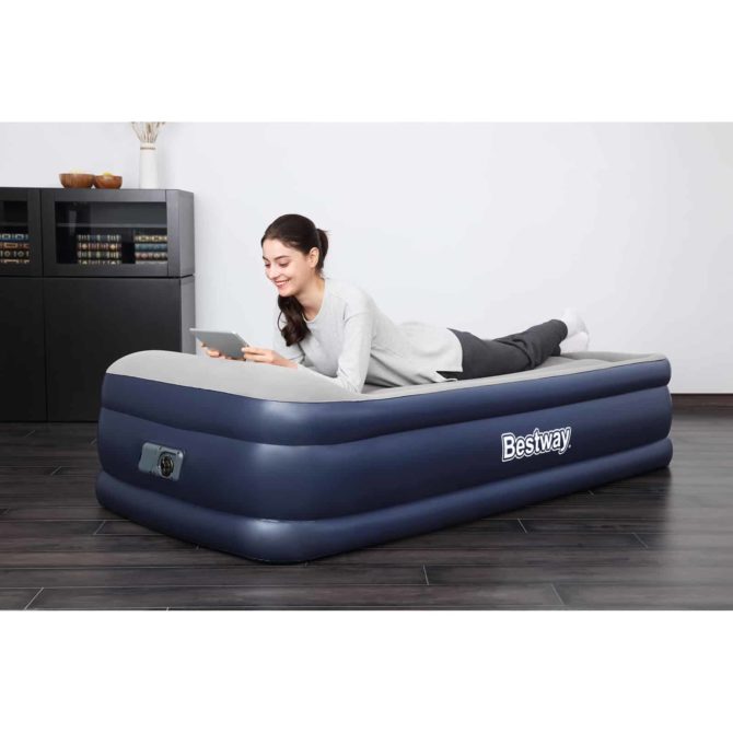 Cama Hinchable Individual Bestway 191x97x46 cm Tritech Gris Inflador Integrado - Imagen 2